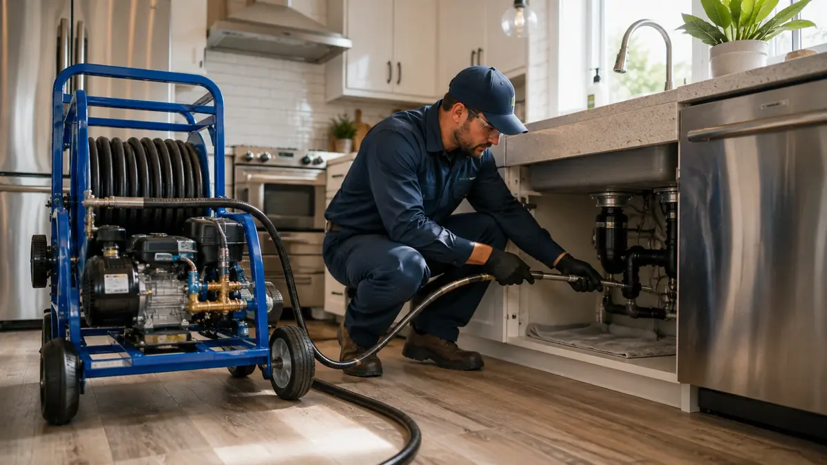 Kitchen Drain Hydro Jetting in Northridge