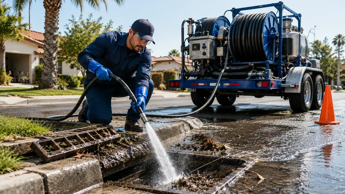 Storm Drain Hydro Jet Cleaning in Northridge